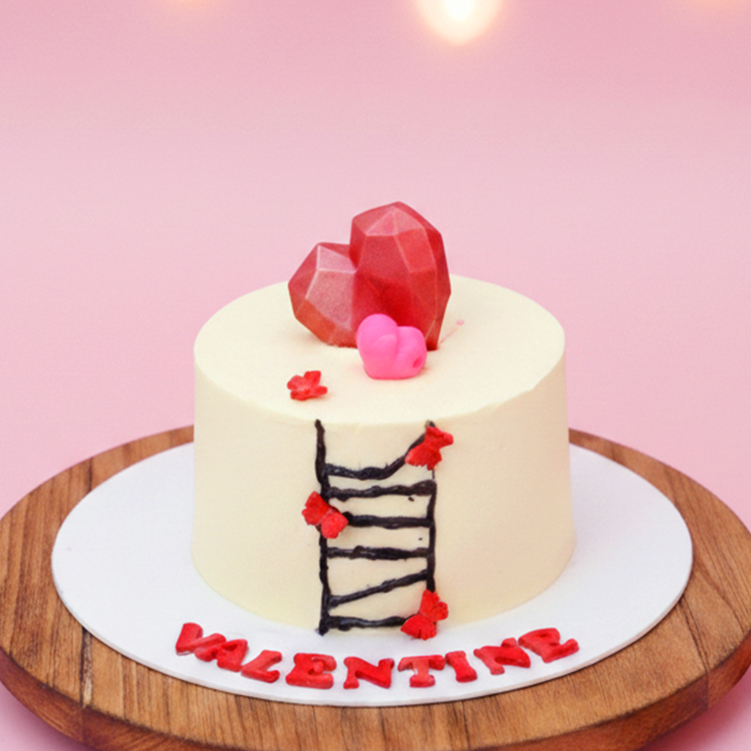 Scarlet Promise Heart Cake 1kg